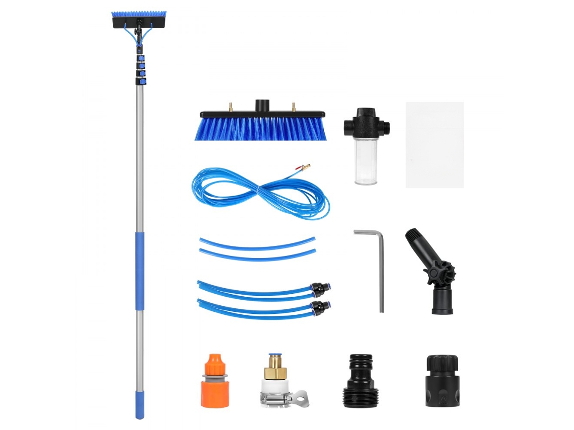 Conjunto De Limpeza Telescópico 9m Com Escova, Dispensador E Mangueira Tekmaquinas