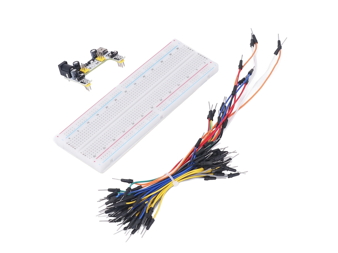 Kit De Breadboard Laxiscreed Com 830 Pontos E Fonte De Alimentação 12v Para Projetos Eletrónicos