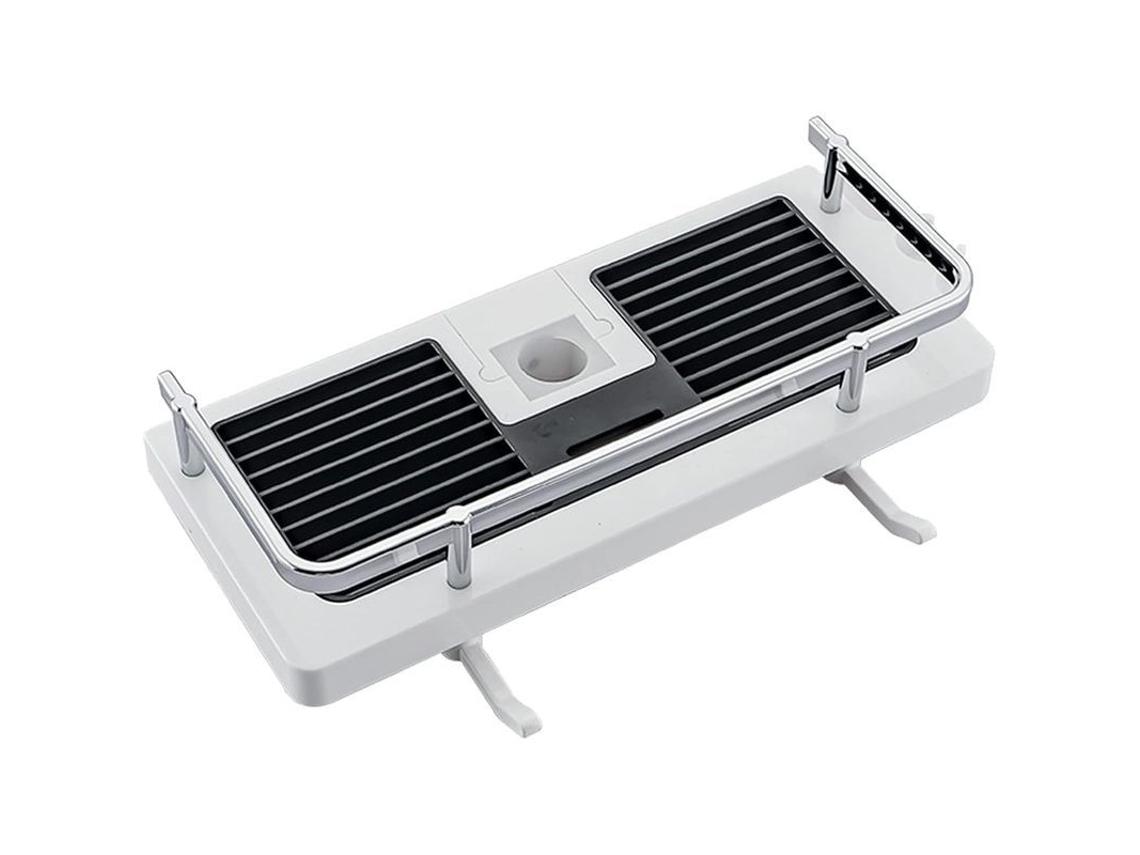 Regal para chuveiro telescópico alumínio inox sem furação para bastões 24/25mm S/MARCA