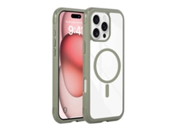 Capa Protetora Transparente Tkdaddy Para Iphone 16 Pro Max Compatível Com Magsafe Tpu Pc, Verde-exército
