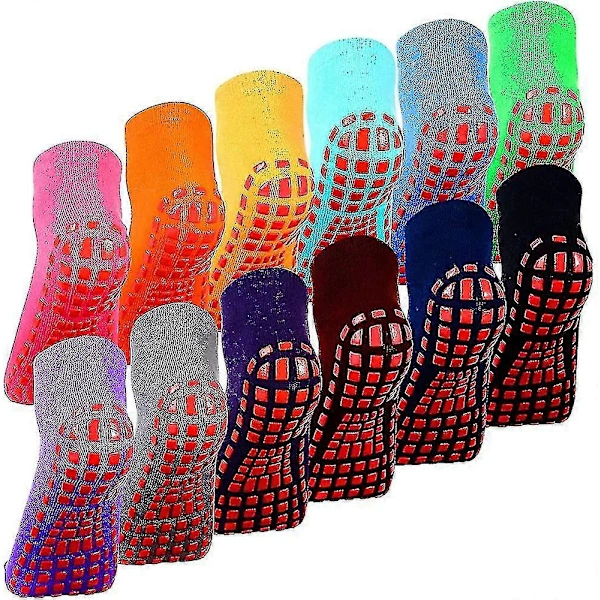 Meias de Ioga, 12 Pares, Femininas, Antiderrapantes, com Aderência AQUAFORGE