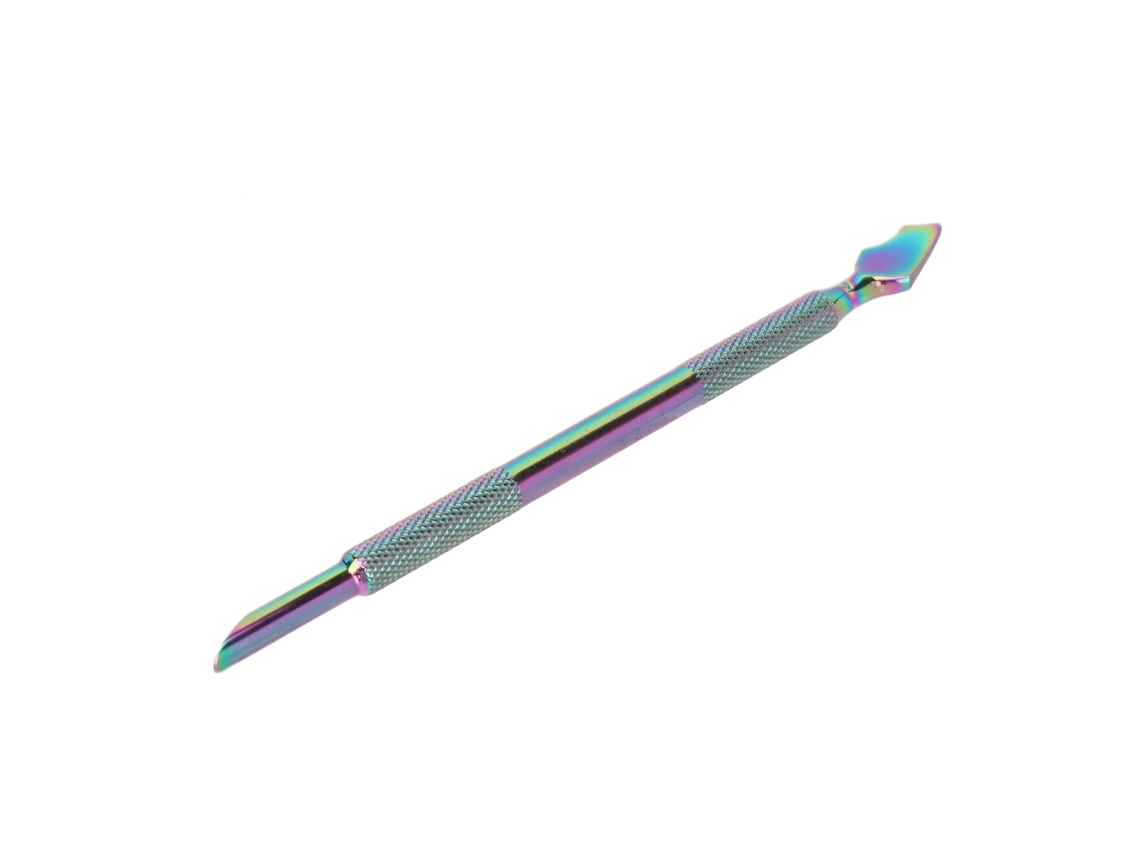 Empurrador De Cutícula Duas Pontas Em Aço Inoxidável Ferramenta Manicure Remoção De Pele Morta Spoon Shaped