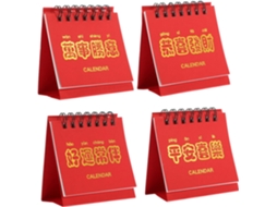 Calendário De Mesa Pequeno 4 Peças, Mensal Papel, Decorativo Para