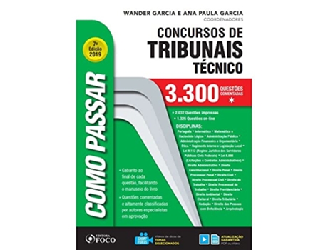 Livro Como Passar Em Concursos De Tribunais Tecnico - Foco de Wander Garcia (Português do Brasil)