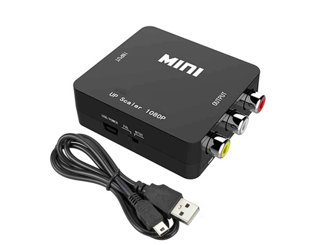 Adaptador Escalar Av Para Hdmi Compatível Com Conversor De Vídeo Composto Hd Rc Aquaforge