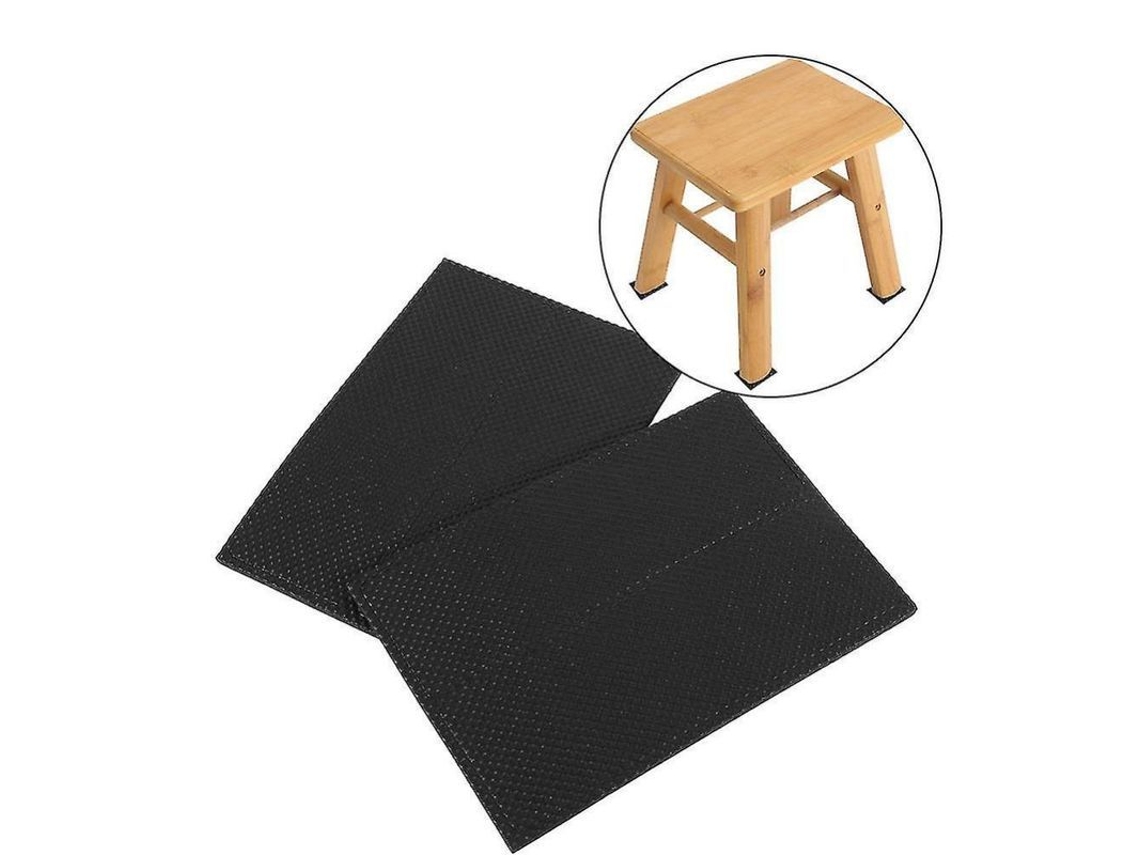pés de Borracha Antiderrapantes Autoadesivos Preto para Móveis e Cadeiras Proteção de Pisos Huhsquare 4pcs