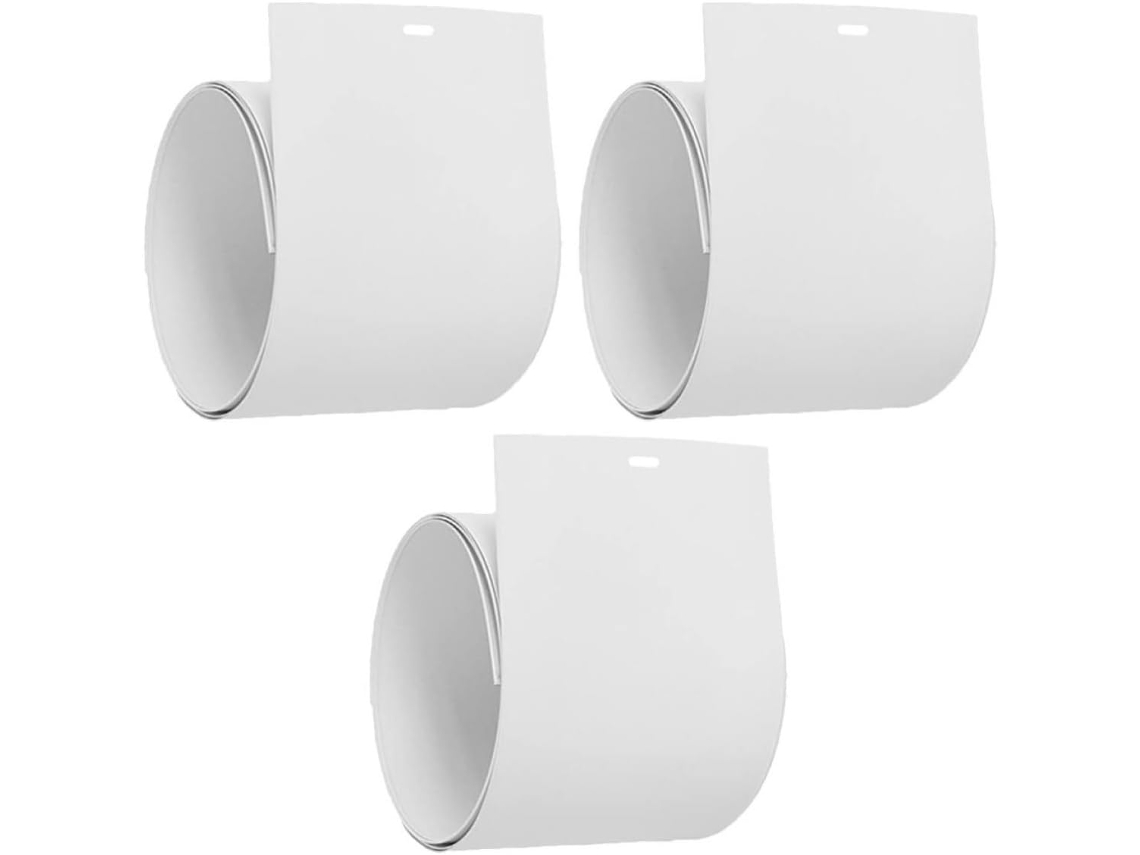 Conjunto De 3 Lâminas Persiana Vertical Toddmomy Em Pvc Branco Para Substituição Janelas E Portas, Com Fixação Firme E