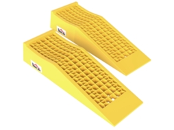 Conjunto De 2 Rampas Para O Sol De Carregamento De Veículos Comerciais. 70l X 19,5w X 7,8h Cm Pp Amarelo