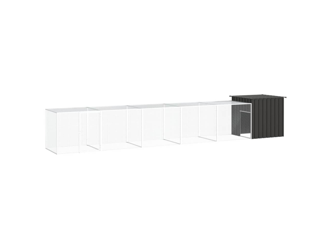 Vidaxl Galinheiro 600x91x100 Cm Aço Galvanizado Antracite