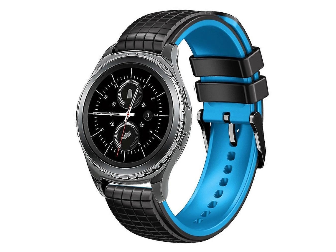 Pulseira De Silicone Bicolor Com Malha De 20 Mm