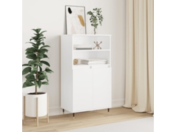 Vidaxl Aparador Alto 60x36x110 Cm Derivados De Madeira Branco