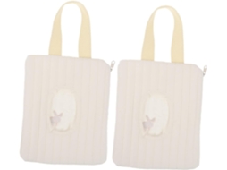 Conjunto de 2 Dispensadores de Lenços Umedecidos para Bebê, Bolsa Reutilizável para Lenços Umedecidos, CHABERLU