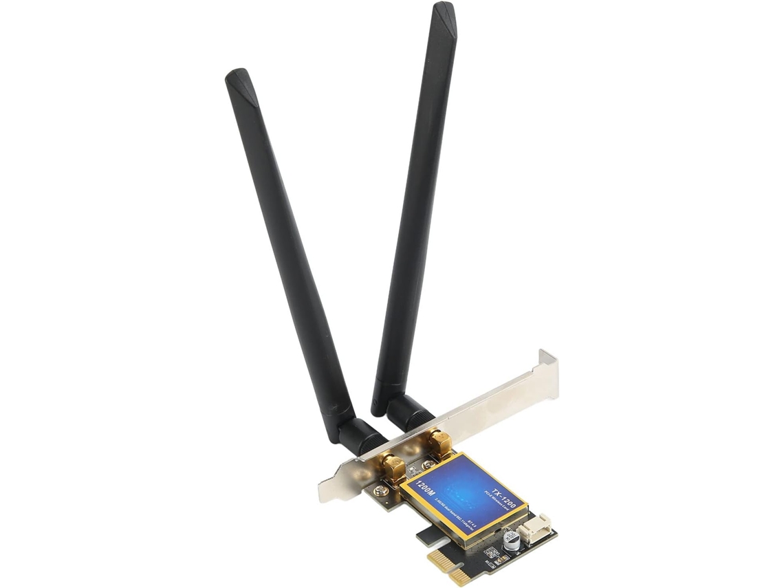 Placa De Rede Sem Fio Pcie De Banda Dupla De 1200 Mbps Com Bluetooth 4.0 Para Desktop.