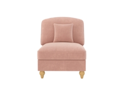 Sofá Windsor Sem Apoio De Braço Chenille Com 1 Almofada - Rosa-pl