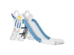 Escorregador Para Criança Pe, Pp Cor Azul, Cinza E Branco 157x46,5x80 Cm Aiyaplay