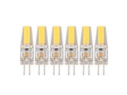 2026 6 Peças de Lâmpada Led G4 6w 500lm Cob Silicone Econômica de Energia para Lâmpada de Teto Parede Mesa 220v