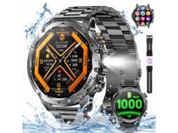 Smartwatch AK87 IKIKSO com 1000mAh, IP68, Lanterna, Bluetooth, Preto