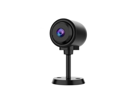Minicâmera Bestvite com WiFi de 2,4 GHz, visão noturna infravermelha e monitor de bebê (preto)