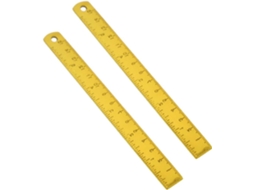 Régua De Aço Inoxidável, 2 Peças, 15 Cm, Dourada, Reta