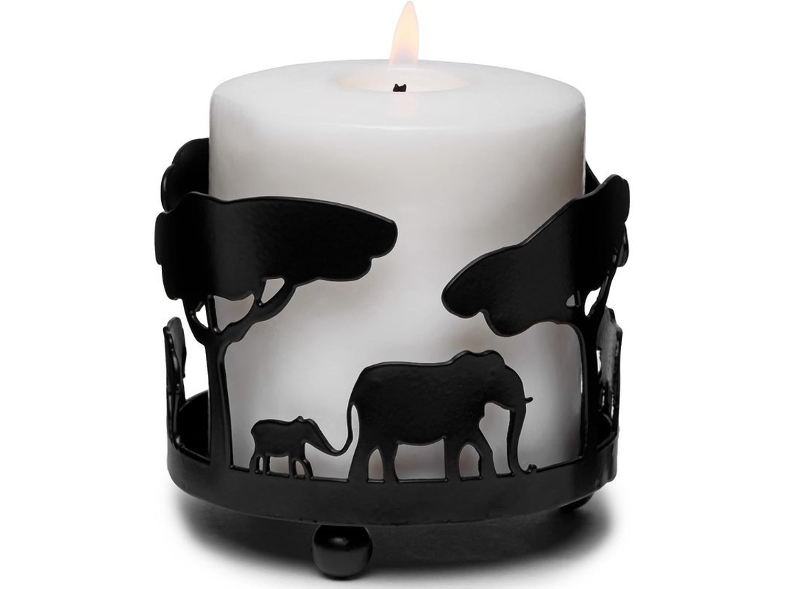 2026 porta Velas Elefante de Metal para Decoração de Sala com Capacidade de Até 3,5 Polegadas