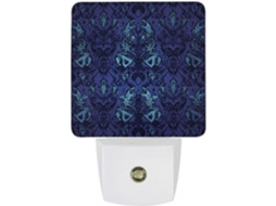 Luminária De Parede Led Com Plugue, Luz Noturna Automática, Luz Noturna Com Sensor Crepuscular Automático, Azul, Preta