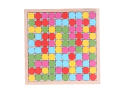 Walshlxq brinquedo Educativo de Madeira para Crianças: Quebra cabeça Matemático com Blocos, Jogo de Xadrez e Emparelhamento de Cores