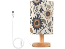 Luminária De Mesa Retrô Vintage Com Led Em Formato Flor, Ideal Para Quarto Ou Como Luminária De Mesa Pequena Meninos