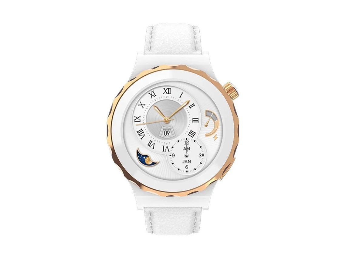 Smartwatch Feminino com Tela de 1,32 Polegadas NFC Bluetooth Chamada Reprodução de Música Monitor de Frequência Cardíaca Bestvite