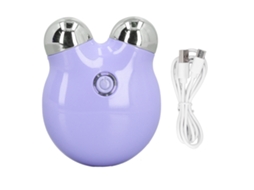 Massageador Facial com Rolos e Esferas Duplas para Lifting e Firmeza da Pele, Aparelho de Beleza Roxo 2026