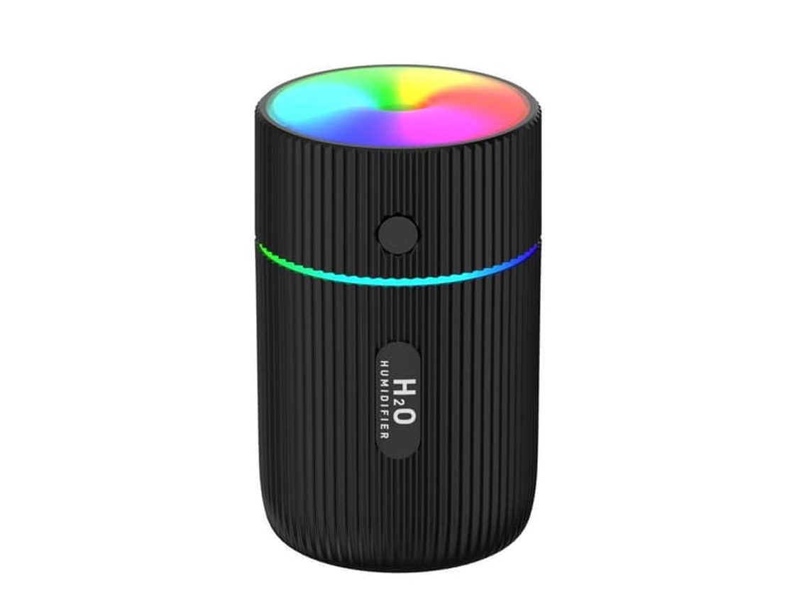 Umidificador com Luz Led Colorida Preta BRILVIBERA