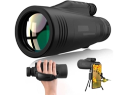 Binóculos ENKERS Monoculares 12X50 HD Monocular Portátil de Viagem Suporte para Smartphone D-Preto