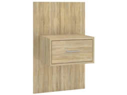 Wall-mounted Bedside Cabinet, Wall-mounted Bedside Cabinets Vidaxl Marrom Madeira Processada (n/a)