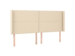 Cabeceira com tecido Abas Cream MAISON EXCLUSIVE (183x16x118 cm)