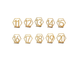 10pcs números de mesa em madeira de 11 a 20 para casamentos LAXISCREED