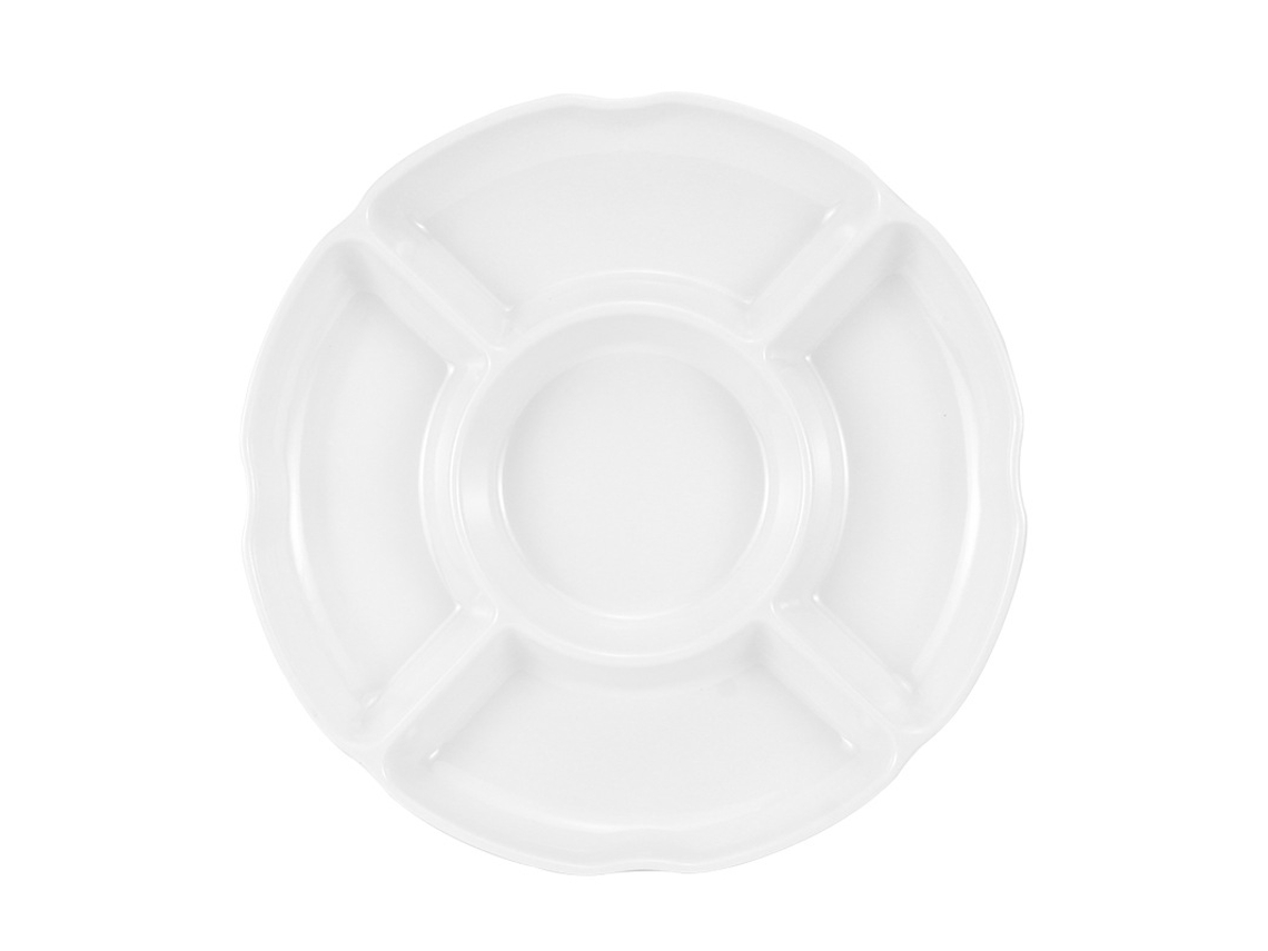 Prato de Tapas, Ø26 Cm, Divisor, Prato de Servir ZYBLSSBB