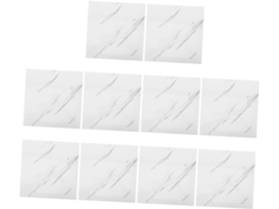 Conjunto De 10 Peças De Azulejos Adesivos Para Revestimento De Parede Com Efeito Mármore Na Cozinha.