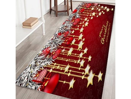 Tapete Decorativo Para Árvore De Natal, Tapete Macio E Lavável Com Fundo De Pvc Antiderrapante, Tapete Durável Reutilizável De Lã Coral, 60 X 180 Cm/2