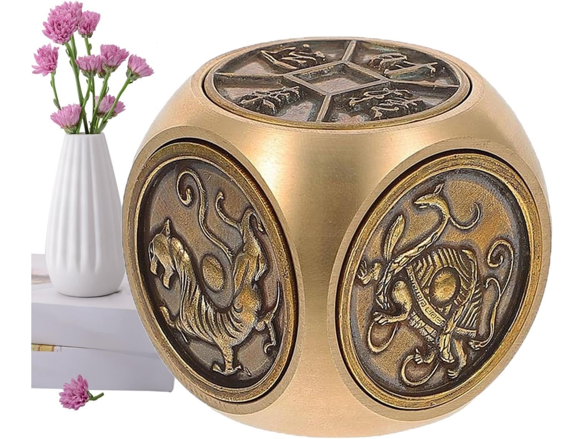 Attirer La Richesse – Jouet Requintado Em Cozinha, Jouet Hexaédrique Relaxante, Jouet Exquis En Cuivre,