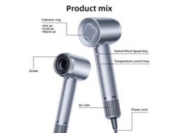 Secador De Cabelo Laxiscreed Com Tecnologia De Íons Negativos Para Cabelos Mais Saudáveis