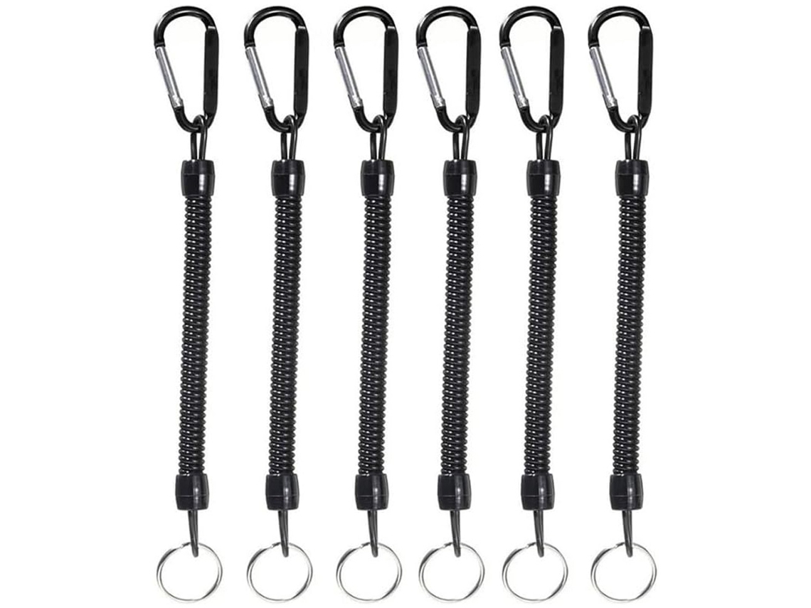 Conjunto de 6 Linha Pesca com Mosquetão, Prendedor, Alicate, Armazenamento Seguro AQUAFORGE