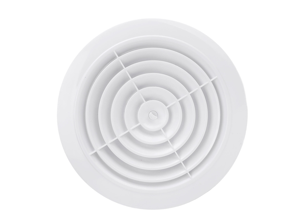 Vento Redondo Ajustável 200mm Branco Abs Parede