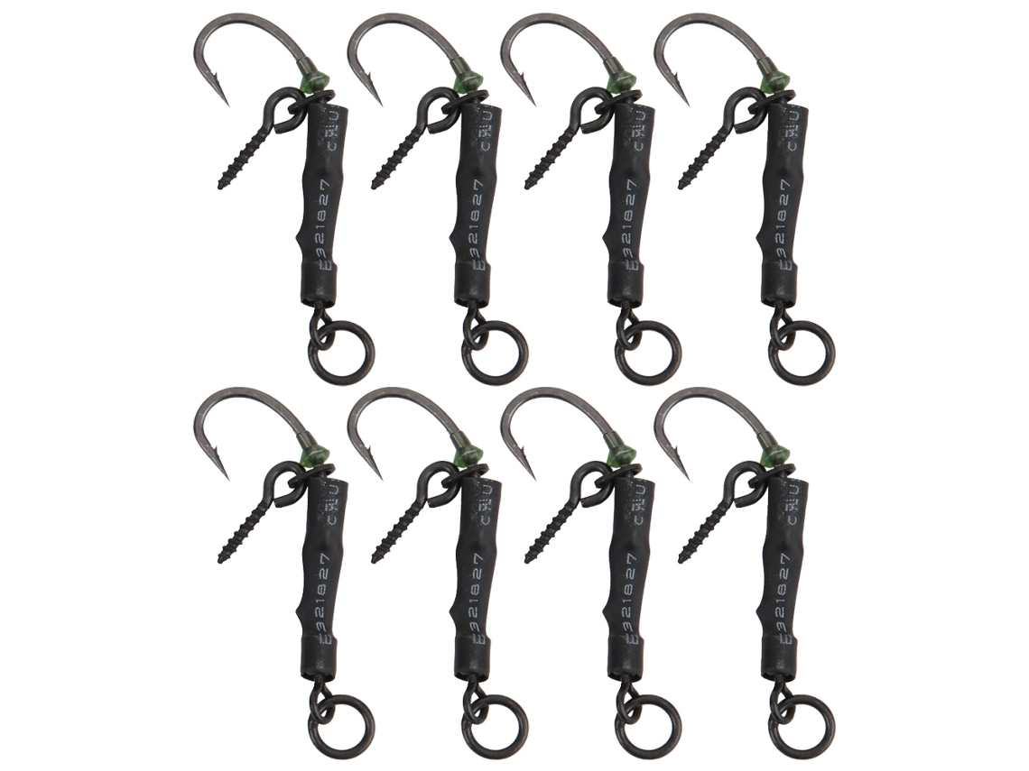 Kit Anzol Ronnie Rigs Pesca Carpa 8 Barbed