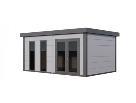 Abrigo De Jardim Metálico Nh11 Iluminado | Cinza Claro | 538 X 358 Novo Habitat