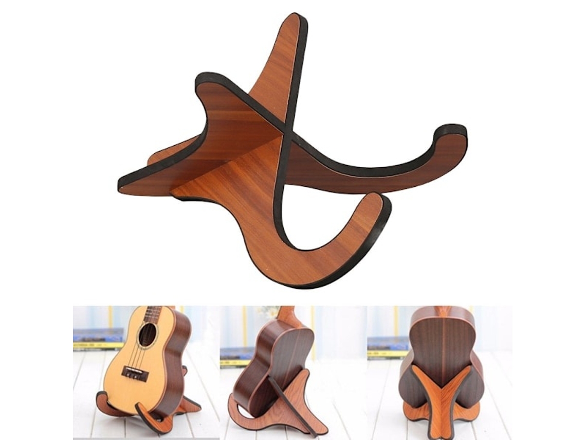 Lurelia Suporte Para Guitarra De Madeira Dobrável Para Violão, Guitarra, Baixo E Outros