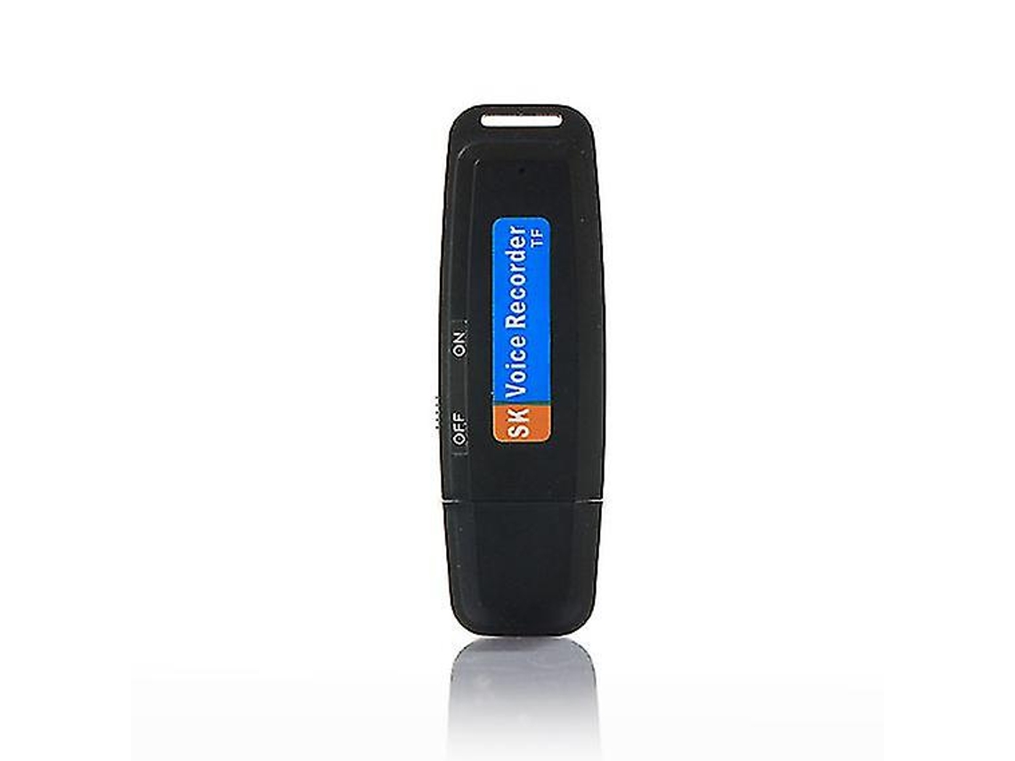 Mini Usb 2.0 Pen Drive Gravador De Áudio Digital Spy Para Windows Mac Yizhood (preto)
