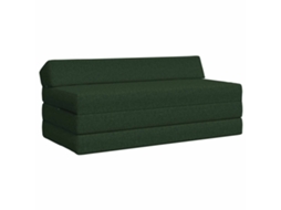 Vidaxl Sofá Cama Dobrável Verde-escuro 120 X 60 X 49 Cm Tecido