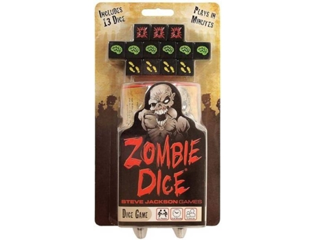 Jogo de Dados  Zombie Dice (Inglês - Idade Mínima: 8)