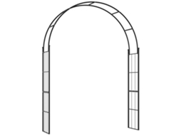 Arco de Jardim BTFORUS para plantas trepadeiras, metal preto, 157x40x223 cm