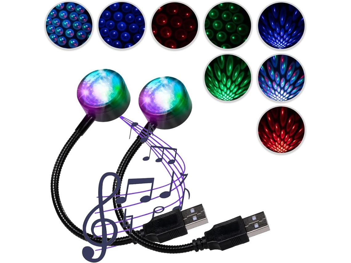 Projetor de Estrelas com Luz Noturna, Luz Ambiente Led Usb Portátil, 4 Cores e 9 Modos de Luzes Estrelas para Decoração Carro, Teto, Quarto BRILVIBERA