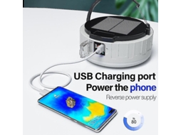 Lanterna Led Solar Recarregável Por Usb Para Camping, Pesca, Acampamento, Banco, Iluminação Externa Olysi Shop